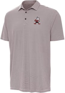 Antigua Cleveland Browns Mens Brown Retro Twine Short Sleeve Polo