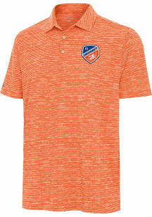 Antigua FC Cincinnati Mens Orange Static Watercolor Short Sleeve Polo