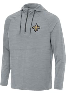 Antigua New Orleans Saints Mens Grey Spikes 2 Hood
