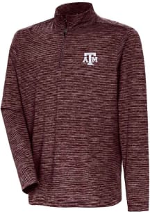 Antigua Texas A&amp;M Aggies Mens Maroon Determined Watercolor Long Sleeve Qtr Zip Pullover