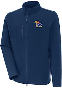 Antigua Kansas Jayhawks Mens Navy Blue Objection Light Weight Jacket