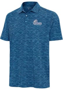 Antigua Drake Bulldogs Mens Blue Static Watercolor Short Sleeve Polo