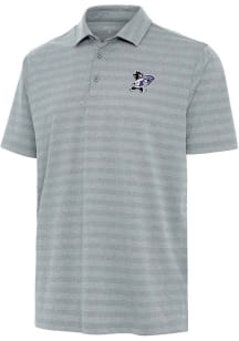 Mens K-State Wildcats Grey Antigua Urge Tonal Short Sleeve Polo Shirt