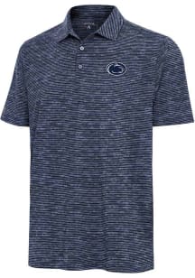 Mens Penn State Nittany Lions Navy Blue Antigua Static Watercolor Short Sleeve Polo Shirt