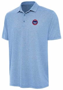 Antigua Chicago Cubs Mens Light Blue Scheme Short Sleeve Polo