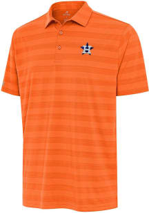 Antigua Houston Astros Mens Orange Tunnel Short Sleeve Polo