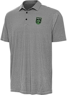 Antigua Austin FC Mens Black Twine Short Sleeve Polo