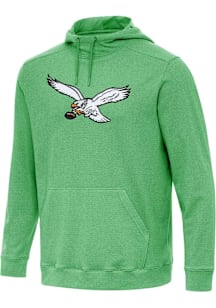 Antigua Philadelphia Eagles Mens Green Full Front Classic Cloud Long Sleeve Hoodie