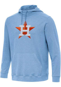 Antigua Houston Astros Mens Light Blue Cloud Long Sleeve Hoodie