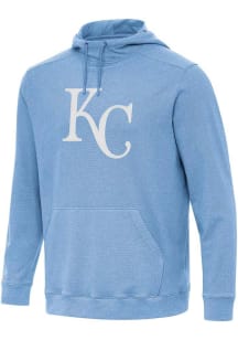 Antigua Kansas City Royals Mens Light Blue Cloud Long Sleeve Hoodie