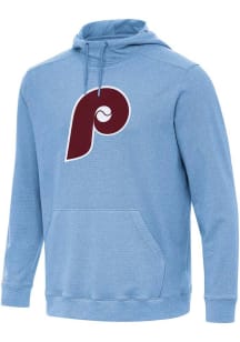 Antigua Philadelphia Phillies Mens Light Blue Cloud Long Sleeve Hoodie