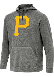 Antigua Pittsburgh Pirates Mens Black Cloud Long Sleeve Hoodie