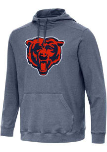 Antigua Chicago Bears Mens Navy Blue Cloud Long Sleeve Hoodie