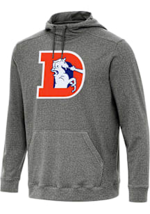 Antigua Denver Broncos Mens Black Cloud Long Sleeve Hoodie