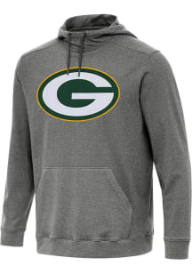 Antigua Green Bay Packers Mens Black Cloud Long Sleeve Hoodie