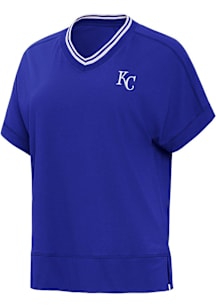 Antigua Kansas City Royals Womens Blue Migrate Short Sleeve T-Shirt