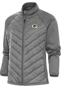 Antigua Green Bay Packers Womens Grey Altitude Heavy Weight Jacket