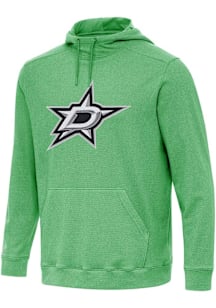 Antigua Dallas Stars Mens Green Full Front Cloud Long Sleeve Hoodie