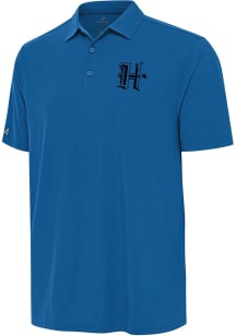 Antigua Houston Texans Mens Blue Alternate Era Short Sleeve Polo