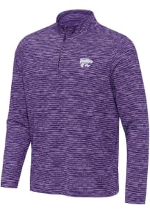 Mens K-State Wildcats Purple Antigua Determined Qtr Zip Pullover