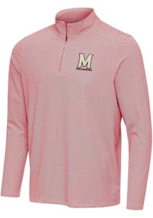Mens Maryland Terrapins Red Antigua Pave Qtr Zip Pullover