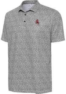 Antigua Arizona State Sun Devils Mens Black Field Ditsy Short Sleeve Polo