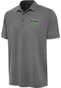 Antigua Marshall Thundering Herd Mens Black Scheme Short Sleeve Polo