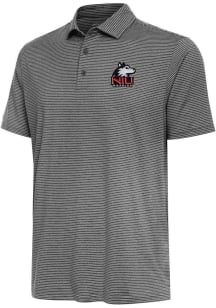 Antigua Northern Illinois Huskies Mens Black Scheme Short Sleeve Polo