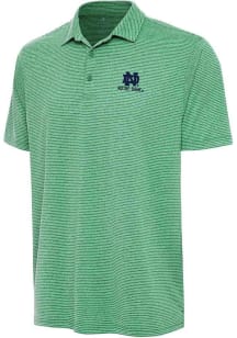 Antigua Notre Dame Fighting Irish Mens Green Scheme Short Sleeve Polo