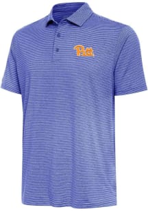 Antigua Pitt Panthers Mens Blue Scheme Short Sleeve Polo