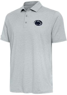 Mens Penn State Nittany Lions Grey Antigua Scheme Short Sleeve Polo Shirt