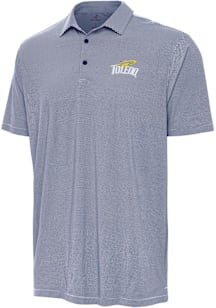 Antigua Toledo Rockets Mens Navy Blue Twine Short Sleeve Polo