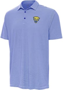 Antigua Pitt Panthers Mens Blue Twine Short Sleeve Polo