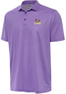 Antigua LSU Tigers Mens Purple Rings Short Sleeve Polo