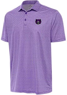 Antigua Central Arkansas Bears Mens Purple Rings Short Sleeve Polo