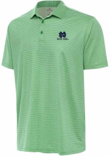 Antigua Notre Dame Fighting Irish Mens Green Rings Short Sleeve Polo