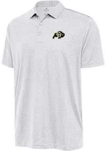 Antigua Colorado Buffaloes Mens White Ellipse Short Sleeve Polo
