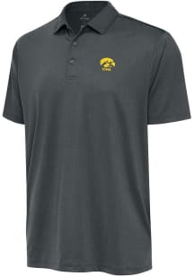 Antigua Iowa Hawkeyes Mens Grey Ellipse Short Sleeve Polo