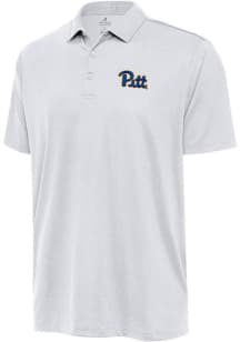 Antigua Pitt Panthers Mens White Ellipse Short Sleeve Polo