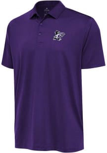 Mens K-State Wildcats Purple Antigua Ellipse Short Sleeve Polo Shirt