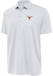 Antigua Texas Longhorns Mens White Ellipse Short Sleeve Polo