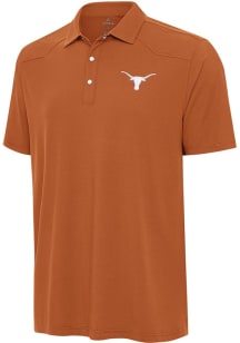 Antigua Texas Longhorns Mens Burnt Orange Western Short Sleeve Polo