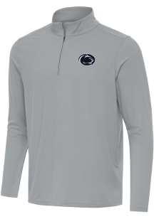 Antigua Penn State Nittany Lions Mens Grey Intent Long Sleeve Qtr Zip Pullover