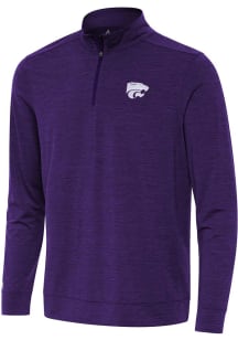 Mens K-State Wildcats Purple Antigua Bright Qtr Zip Pullover