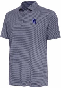 Antigua Rice Owls Mens Navy Blue Scheme Short Sleeve Polo