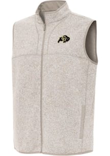 Antigua Colorado Buffaloes Mens Oatmeal Fortune Sleeveless Jacket