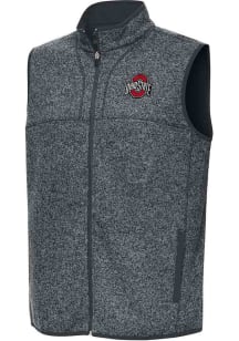 Mens Ohio State Buckeyes Charcoal Antigua Fortune Vest