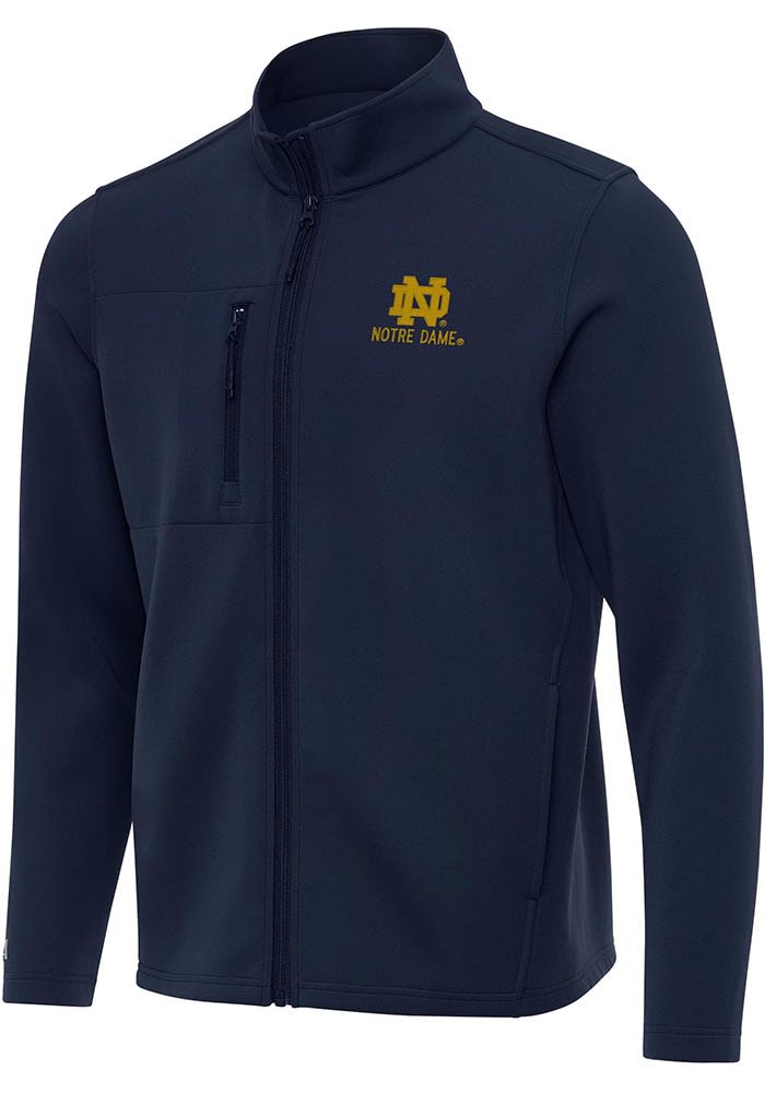 Antigua Notre Dame Fighting Irish Mens Objection Light Weight Jacket NAVY