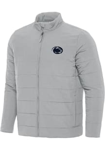 Mens Penn State Nittany Lions Grey Antigua Swelter Heavyweight Jacket