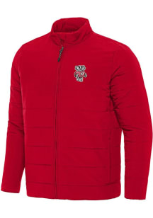 Antigua Wisconsin Badgers Mens Swelter Heavyweight Jacket - Red